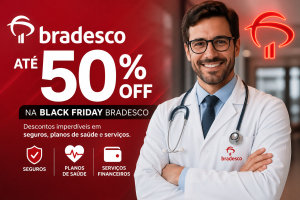Imagem de um médico e os serviços do bradesco com Black Friday Bradesco
